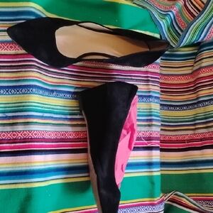 Talbots Black and Pink Wedges